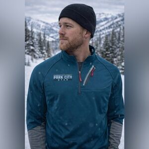 Outfitter Trading Co Fleece 1/4 Zip Pullover Men’s S / Women’s M Blue Park City